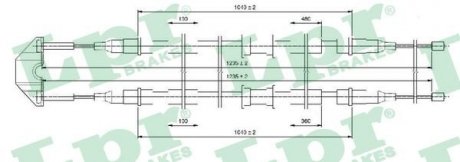 Трос ручного тормоза LPR C0550B