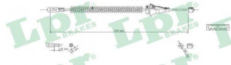 Трос ручного тормоза LPR C0577B