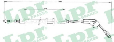 Трос ручного тормоза LPR C0580B