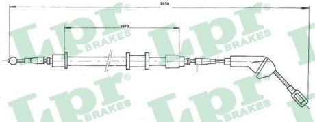 Трос, стояночная тормозная система LPR C0582B