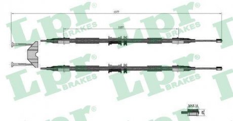 Трос ручного тормоза LPR C0595B