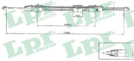 Трос ручного гальма LPR C0634B