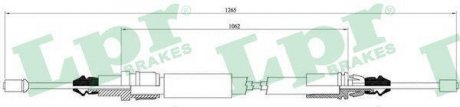 Трос ручного тормоза LPR C0706B