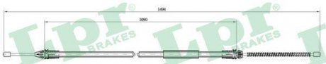 Трос ручного тормоза LPR C0718B