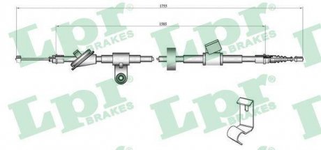 Трос ручного тормоза LPR C0758B