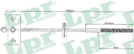 Трос ручного тормоза LPR C0840B