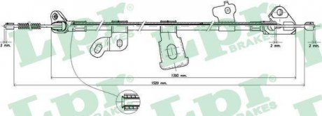 Трос ручного тормоза LPR C0893B