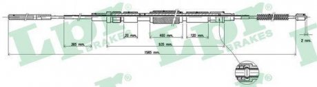 Трос ручного тормоза LPR C0937B