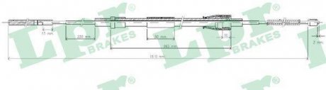 Трос ручного тормоза LPR C0962B