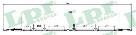 Трос ручного тормоза LPR C0990B