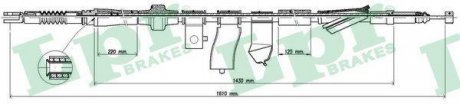 Трос, стояночная тормозная система LPR C1298B
