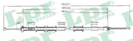 Трос LPR C1321B (фото 1)