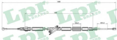 Трос LPR C1519B (фото 1)