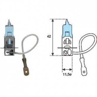 Лампа фарна H3 12V 55W PК22s BLUE LIGHT MAGNETI MARELLI 002604100000 (фото 1)