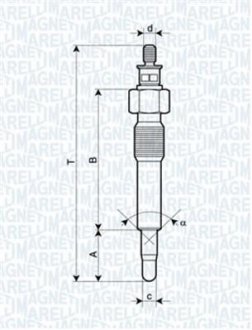 СВЕЧКА РАЗЖАРЕНИЯ MAGNETI MARELLI 062583202304