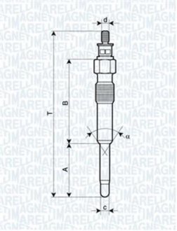 Свіча розжарювання MAGNETI MARELLI 062900007304