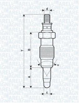 СВЕЧКА РАЗЖАРЕНИЯ MAGNETI MARELLI 062900008304