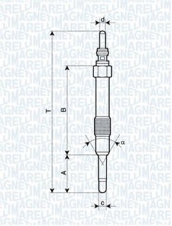 СВЕЧКА РАЗЖАРЕНИЯ MAGNETI MARELLI 062900014304