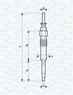 СВЕЧКА РАЗЖАРЕНИЯ MAGNETI MARELLI 062900039304