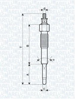 Свічка розжарювання MAGNETI MARELLI 062900041304 (фото 1)