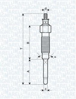 СВЕЧКА РАЗЖАРЕНИЯ MAGNETI MARELLI 062900065304 (фото 1)