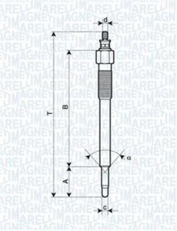 СВЕЧКА РАЗЖАРЕНИЯ MAGNETI MARELLI 062900075304