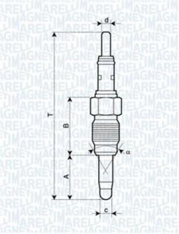 СВЕЧКА РАЗЖАРЕНИЯ MAGNETI MARELLI 062900083304