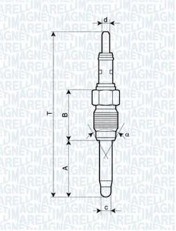 СВЕЧКА РАЗЖАРЕНИЯ MAGNETI MARELLI 062900084304