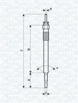 Свічка розжарювання MAGNETI MARELLI 062900086304 (фото 1)