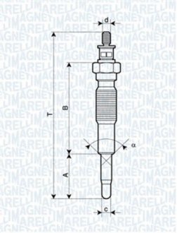 СВЕЧКА РАЗЖАРЕНИЯ MAGNETI MARELLI 062900094304 (фото 1)