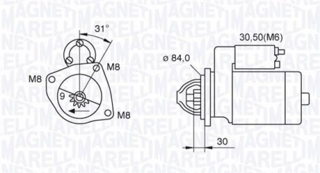 Стартер MAGNETI MARELLI 063521093070