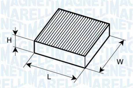 Фільтр повітря (салону) MAGNETI MARELLI 350203061900