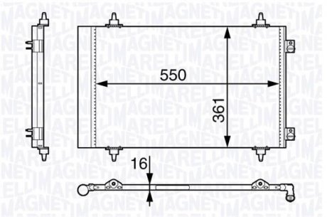 Радиатор кондиционера MAGNETI MARELLI 350203710000