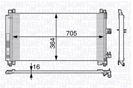 Конденсатор кондиціонера MAGNETI MARELLI 350203724000