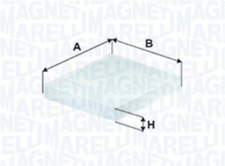 Фильтр воздуха салона wкg. CITROEN C5 08-, C6 08- MAGNETI MARELLI 350208065510