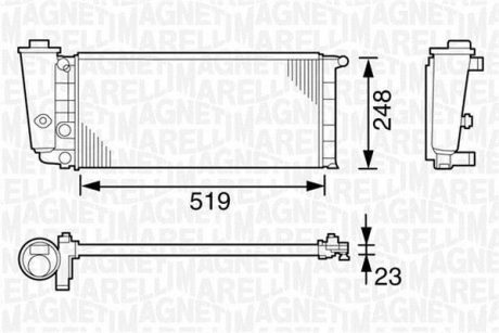 Радиатор, охлаждение двигателя MAGNETI MARELLI 350213101000