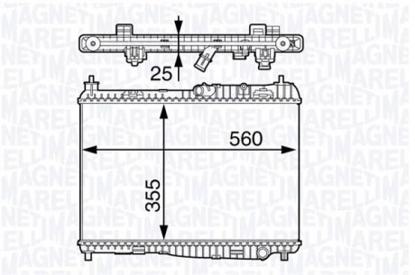 Радиатор, охлаждение двигателя MAGNETI MARELLI 350213142100 (фото 1)