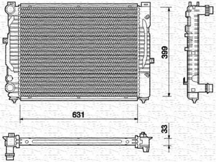 Радиатор, охлаждение двигателя MAGNETI MARELLI 350213712000