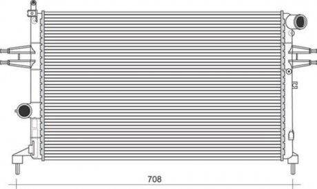 Радиатор, охлаждение двигателя MAGNETI MARELLI 350213970000