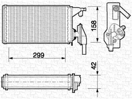 Радиатор печки MAGNETI MARELLI 350218063000