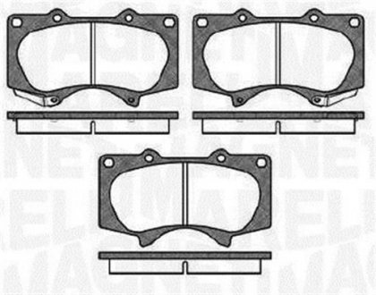 Комплект тормозных колодок, дисковый механизм MAGNETI MARELLI 363916060409 (фото 1)