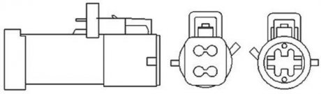 Лямбда-зонд FORD/MAZDA 4 przewody, 400mm, 9 Ohm, 6W-7W, PLANARNA MAGNETI MARELLI 466016355099