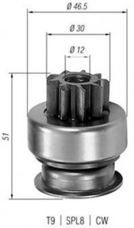 Бендикс стартера MAGNETI MARELLI 940113020185