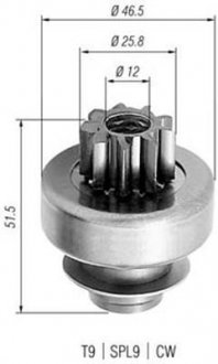 Бендикс стартера MAGNETI MARELLI 940113020240