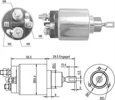 Втягивающее реле стартера MAGNETI MARELLI 940113050363