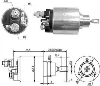 Тяговое реле, стартер MAGNETI MARELLI 940113050365