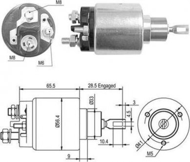 Тягове реле, стартер MAGNETI MARELLI 940113050428