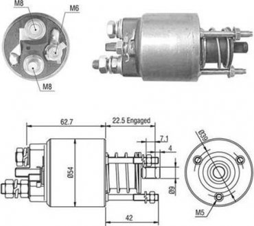 Тягове реле, стартер MAGNETI MARELLI 940113050470 (фото 1)