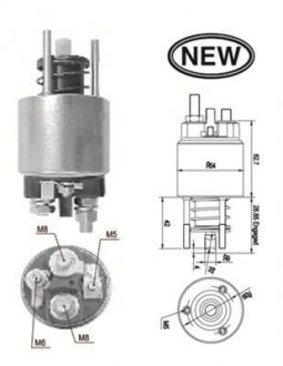 Тяговое реле, стартер MAGNETI MARELLI 940113050556