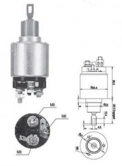 Тяговое реле, стартер MAGNETI MARELLI 940113050558